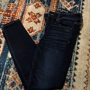 American Eagle Outfitters Women's Dark Blue Skinny Jeans
